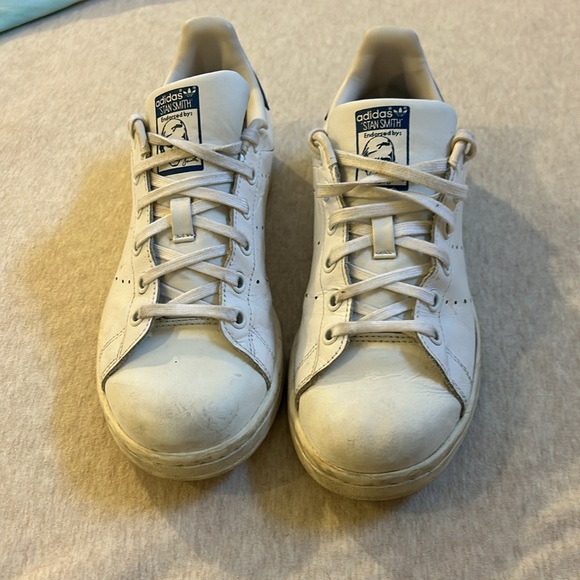 Adidas Stan Smith White & Blue Size 6/8 - Picture 2 of 6